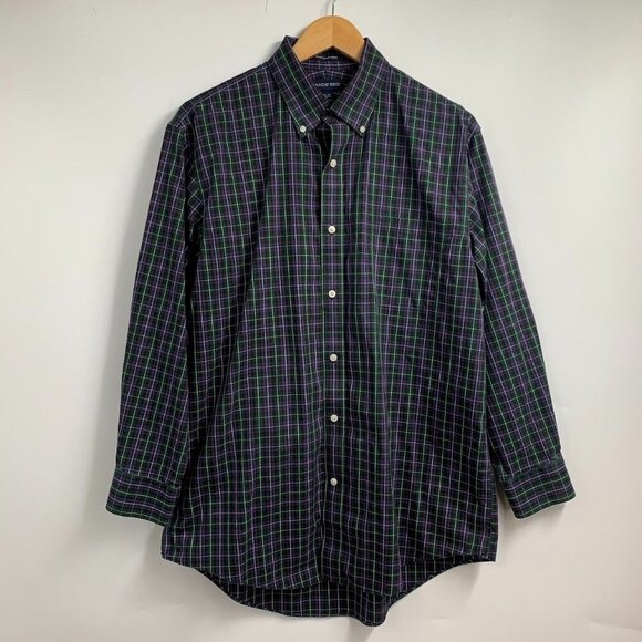 Lands' End Men's Pattern‎ No Iron (Lot of 3) Supima Oxford Dress Shirt SZ 16.5 - Picture 6 of 13